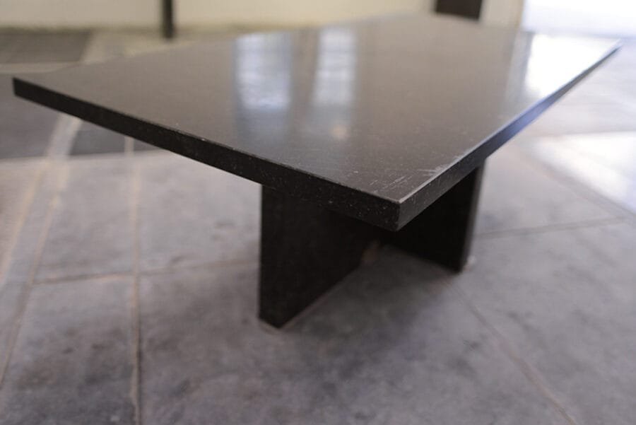 sprimontblue Table basse noire moderne au design minimaliste